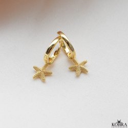 "Starfish" guld reringe med sstjerner