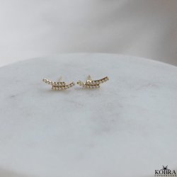 "Stormy" guld reringe med hvide zirkonia sten