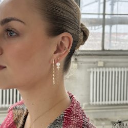 "Carlene" guld perle reringe med guld kde