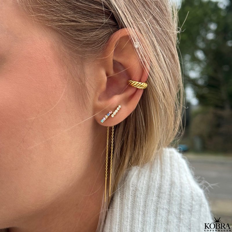"Jenner" enkel earcuff i guld
