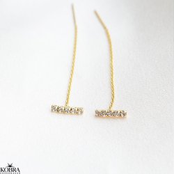 "Brilliant" guld retrde med hvide sten