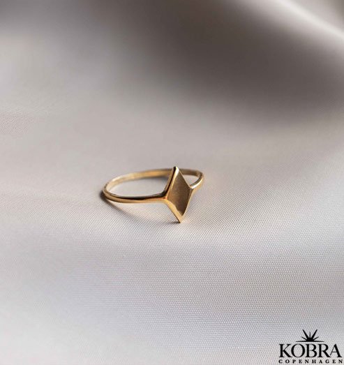 "Harlekin" 18 karat forgyldt ring, med personlig gravering