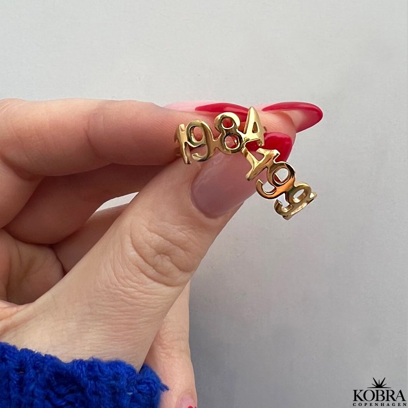 "Soho" handmade YOUR number ring in gold