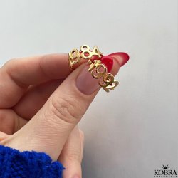 "Soho" handmade YOUR number ring in gold
