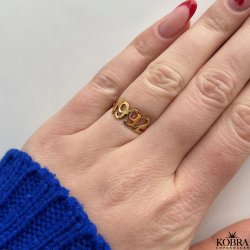 "Soho" handmade YOUR number ring in gold