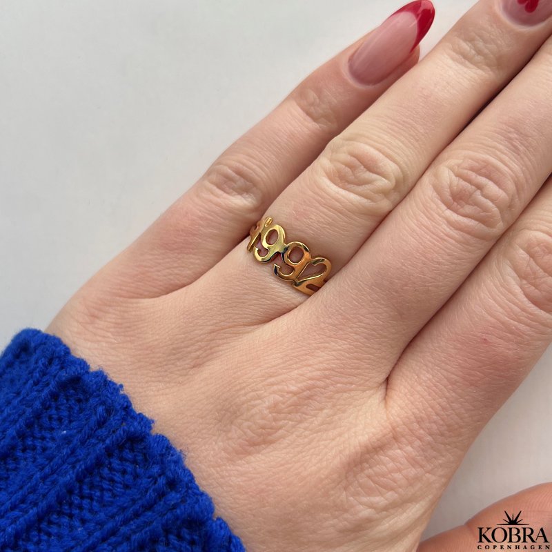 "Soho" handmade YOUR number ring in gold