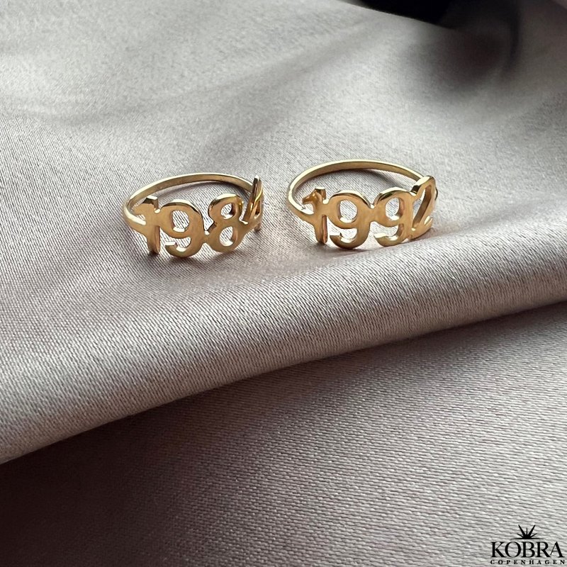 "Soho" handmade YOUR number ring in gold