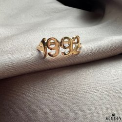 "Soho" handmade YOUR number ring in gold