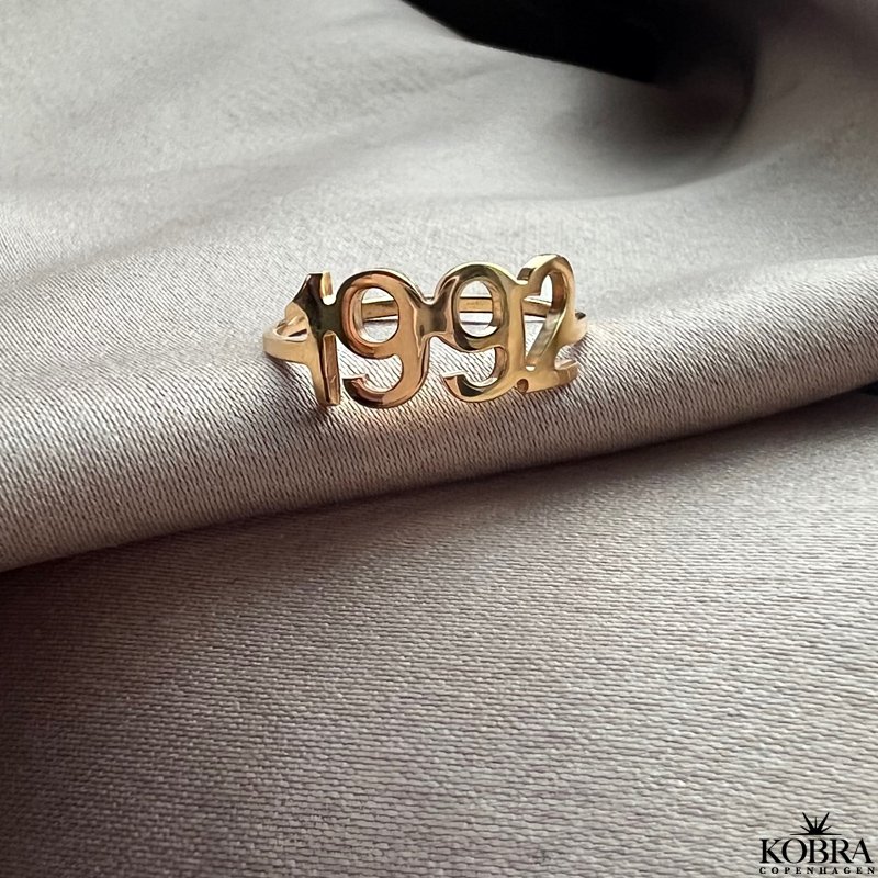 "Soho" handmade YOUR number ring in gold