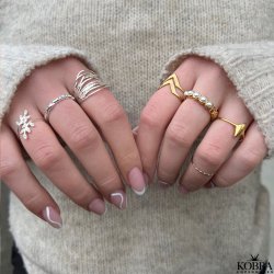 Double Lennox ring in gold