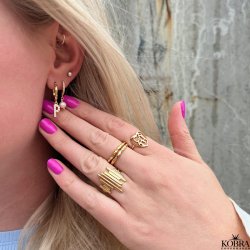 "Empire" 18 carat goldplated handmade ring