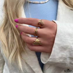 "Soul" hndlavet hjerte guld ring med dine bogstaver