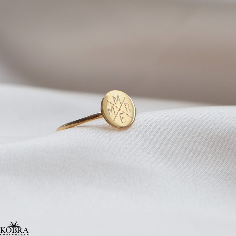"Havana" 18 karat forgyldt ring med din gravering