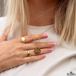 "Jordan" gold ring with personal engraving