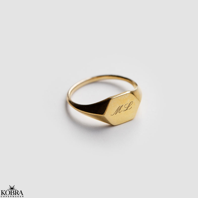 "Jordan" guld ring med personlig indgravering