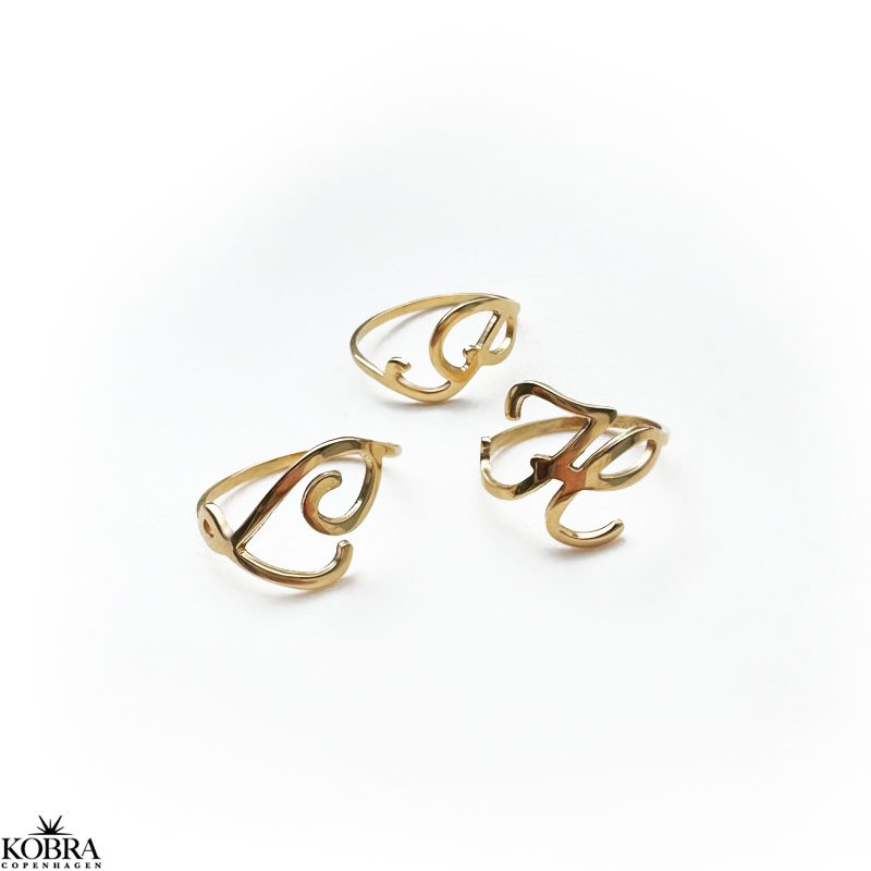 "The Letter" 18K Gold Plated Handmade Letter Ring