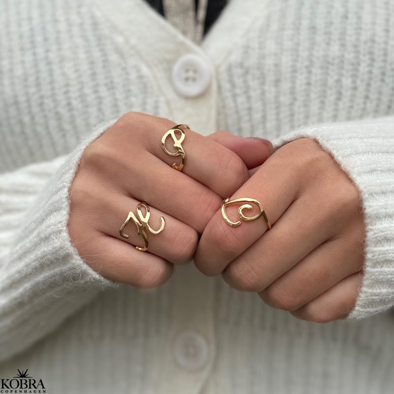 "The Letter" 18K Gold Plated Handmade Letter Ring