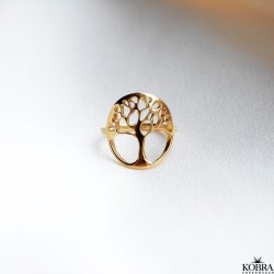 "Forever" 18 karat forgyldt ring med Livets Træ