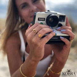 "Havana" 18 karat forgyldt ring med din gravering