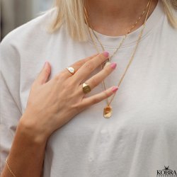 "Jordan" gold ring with personal engraving