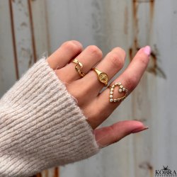"Zoe" wavy guld ring