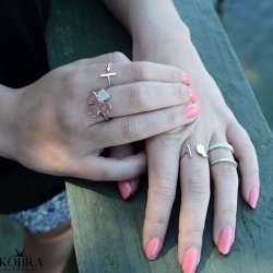 "Brooklyn" enkel slvring med geometriske former