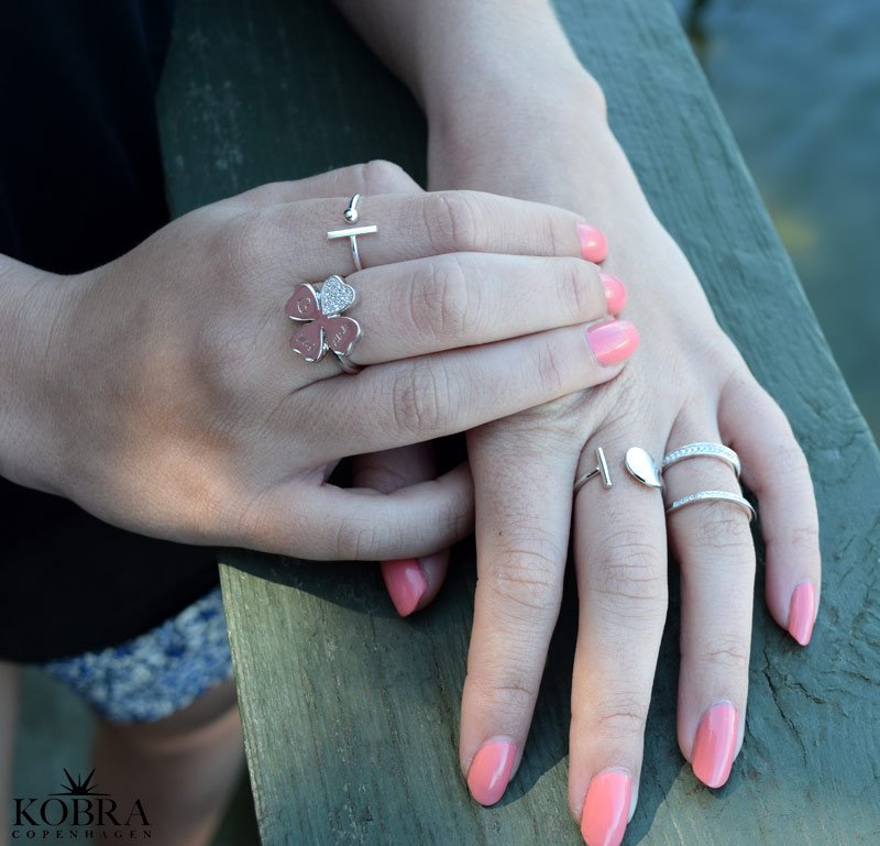 "Brooklyn" enkel slvring med geometriske former