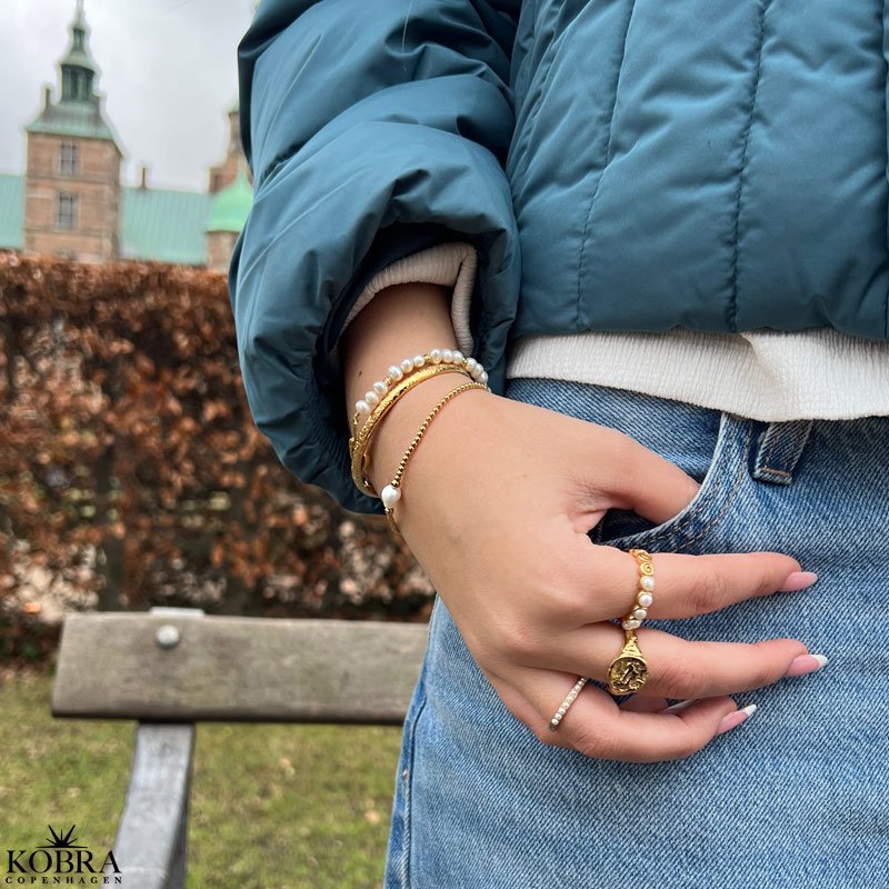 "Envy" Chunky guld ring i organisk design