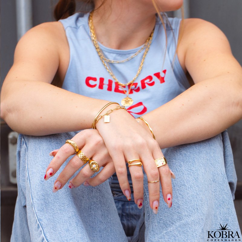 "Jagger" organisk chunky guld ring