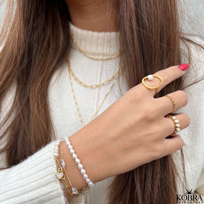 "Kimberly" gold bracelet with zirconia stones