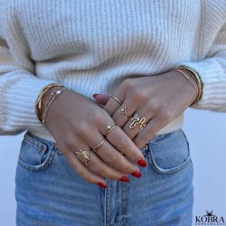 "Empire" 18 carat goldplated handmade ring