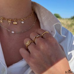 "California" gold necklace with your charms