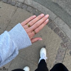 "Melbourne" guld ring med mnster