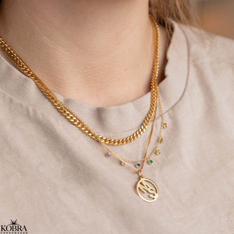 "Hawaii" halsband med färgad sten