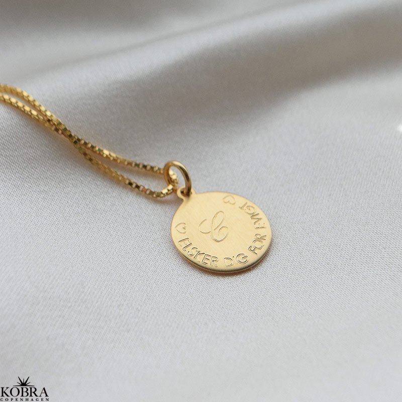 "Story" gold amulet with your personal engraving