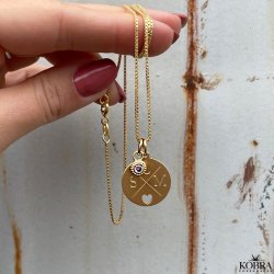 "Poise" Birthstone charm i guld / find din mnedssten