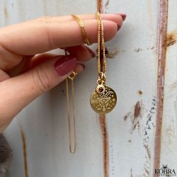 "Blazing star" zodiac necklace in 14 carat gold plated