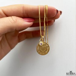 "Vigga" personalized gold necklace with your engraving