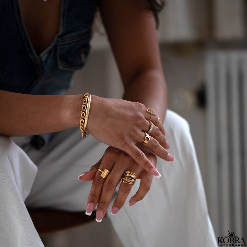 "Dream" 18 karat forgyldt ring