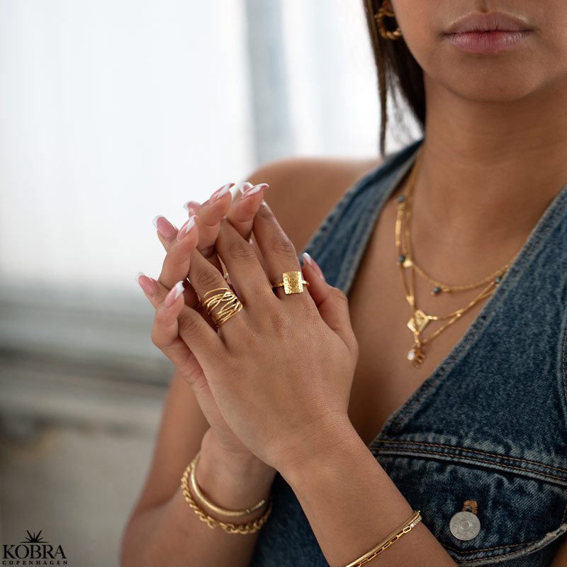 "Dream" 18 karat forgyldt ring