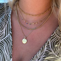 "Kenya" 18 karat forgyldt kde halskde / choker