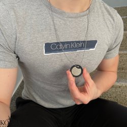 "James" rundt dogtag i stl med gravering