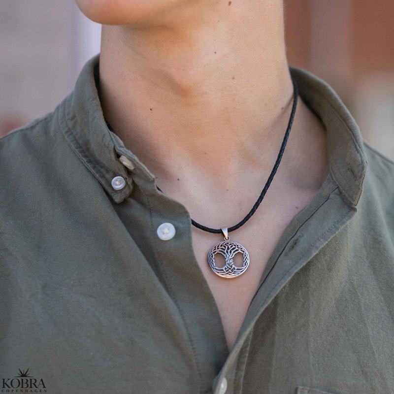 "Halfdan" Livets tr YGGDRASIL halskde med ldersnor