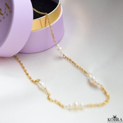 "Midsommar" guld perlehalskde