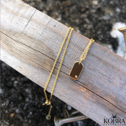 "Kayla" 18 carat gold plated necklace with small stones