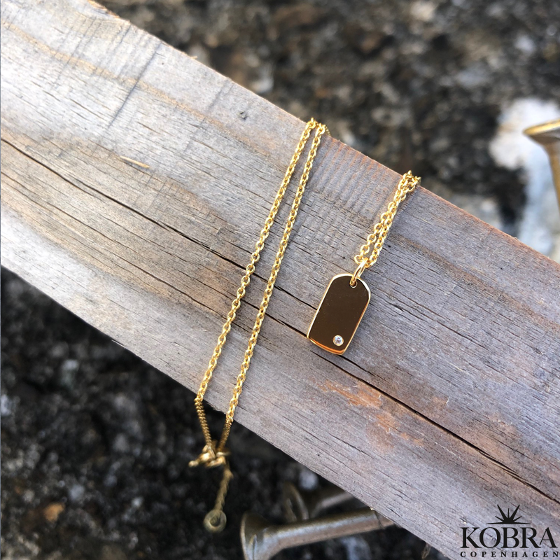 "Kayla" 18 carat gold plated necklace with small stones