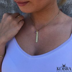 "Alliance" 18 carat gold plated pendant including engraving and gem