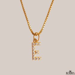 "Alias" gold necklace with your letter