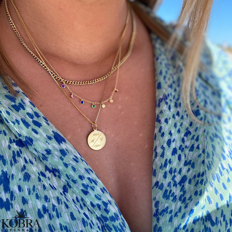 "Hawaii" halsband med färgad sten