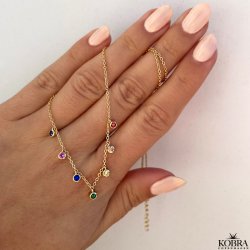 "Hawaii" halsband med färgad sten